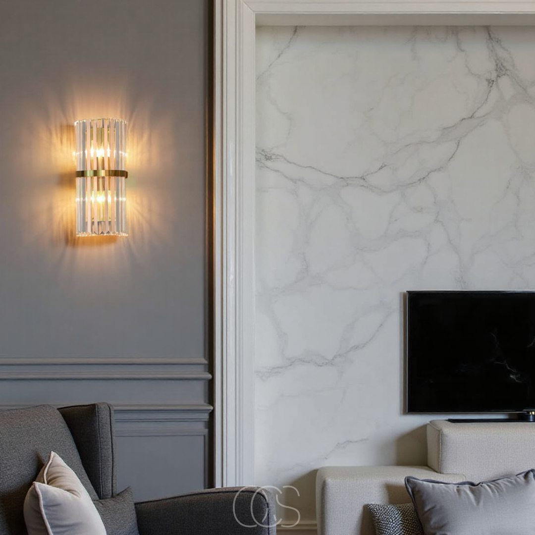 Luxury Crystal Wall Lamp - Stainless Steel & Crystal | Orntli