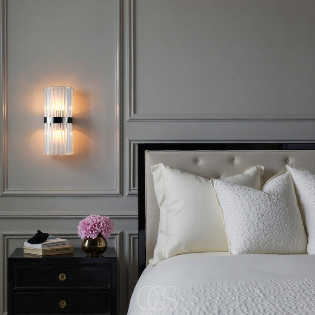 Luxury Crystal Wall Lamp - Stainless Steel & Crystal | Orntli