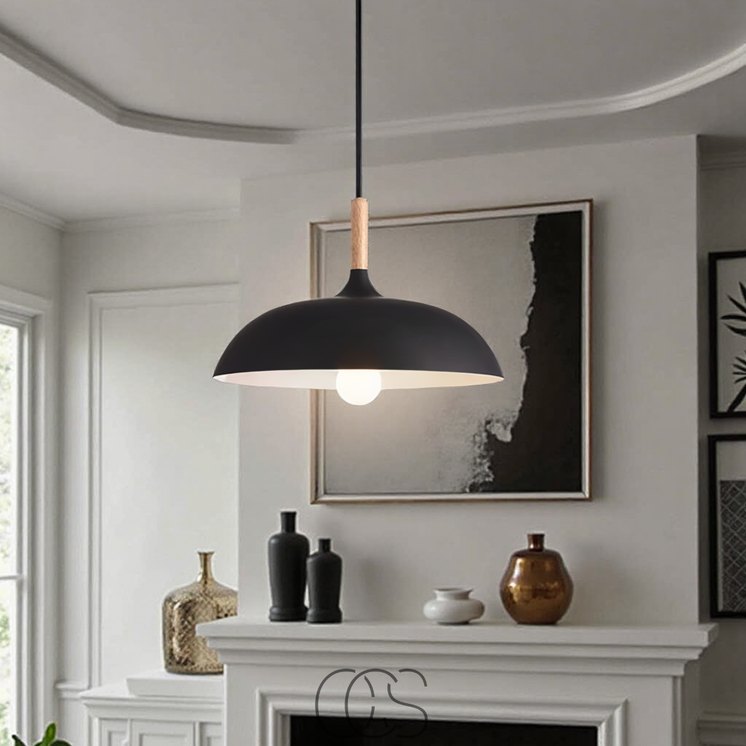Moderne matte schwarze Deckenlampe | Orntli