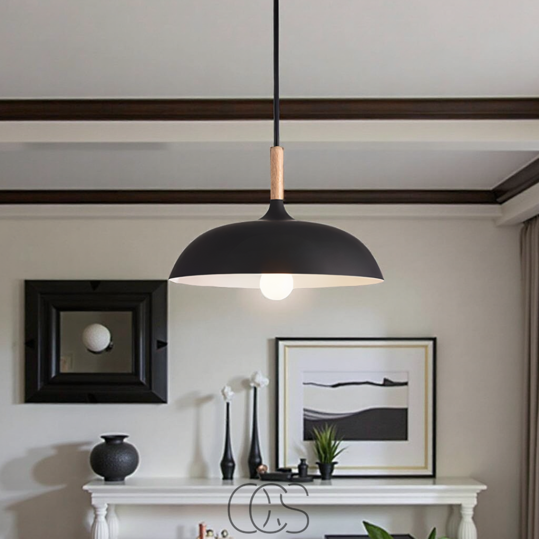 Moderne matte schwarze Deckenlampe | Orntli
