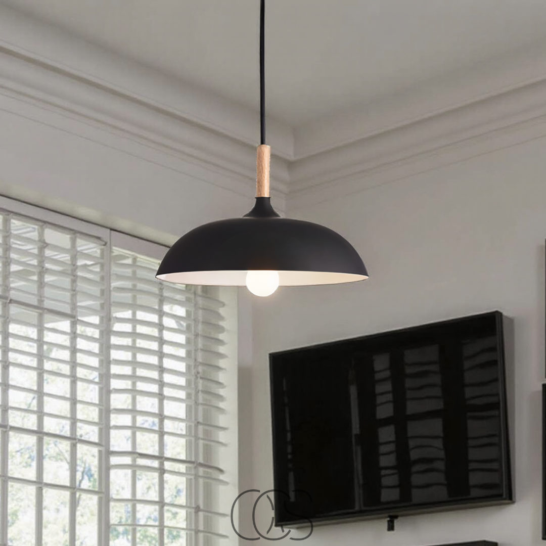 Moderne matte schwarze Deckenlampe | Orntli