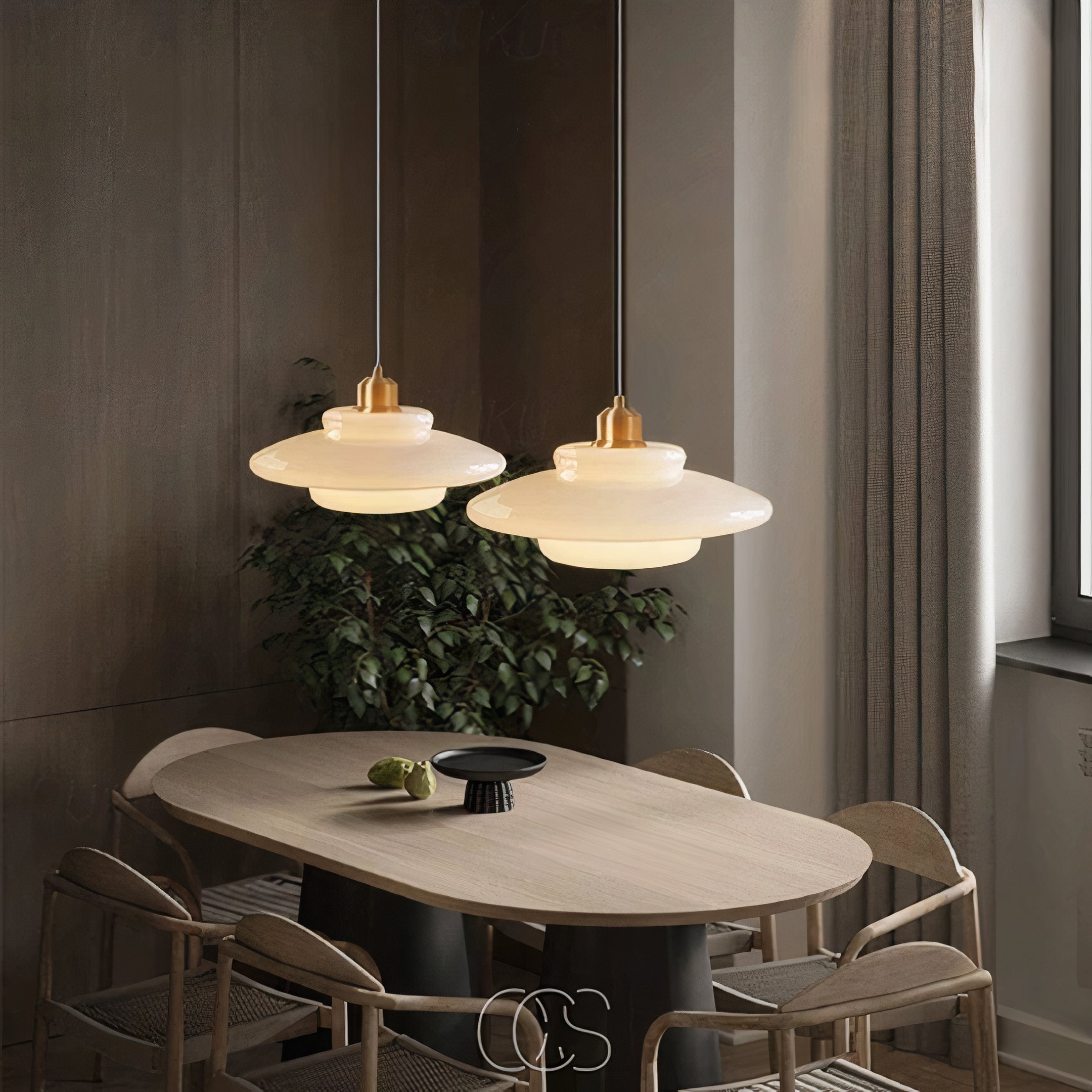 Perle pendant lamp - Brass & Glass | Orntli