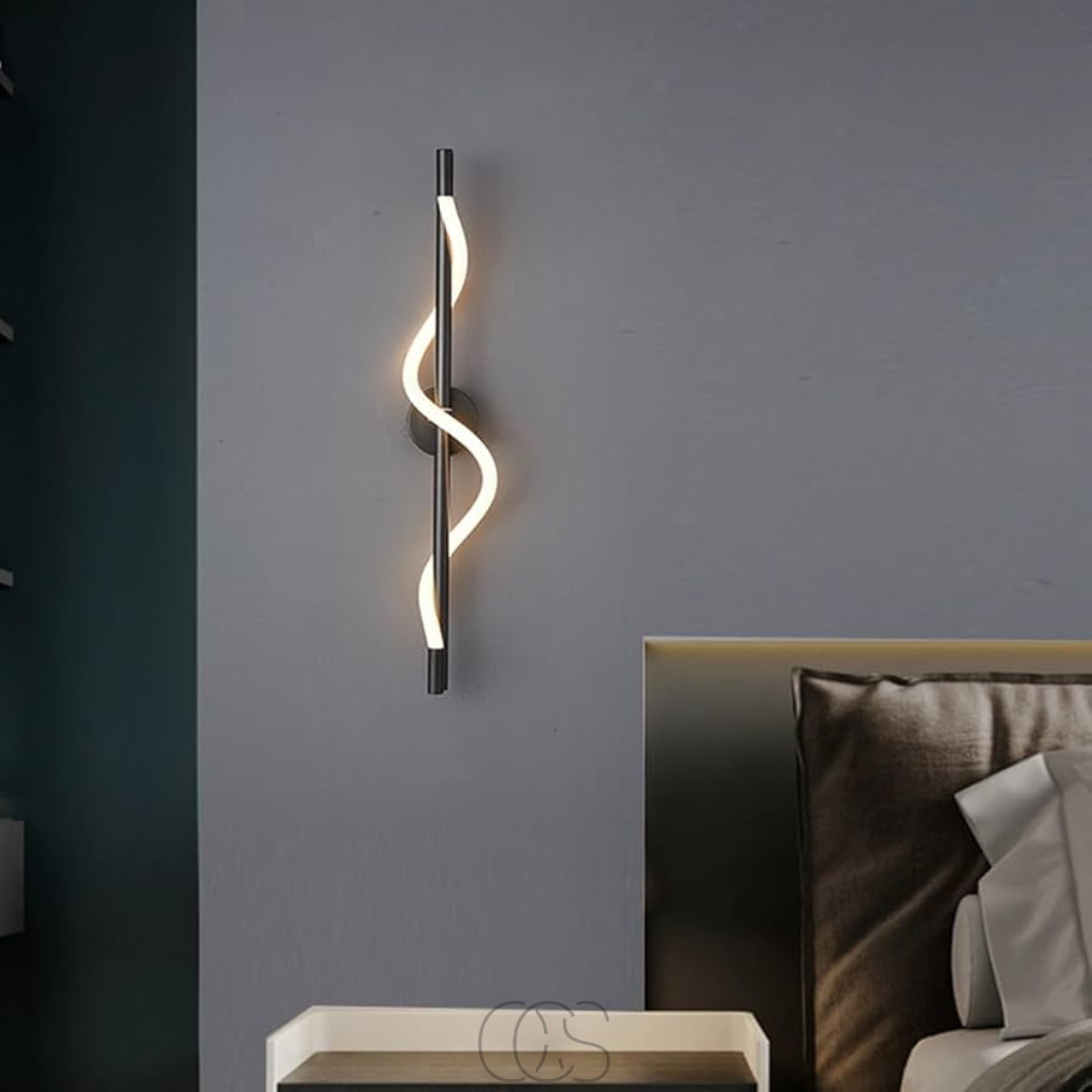 Lámpara de pared LED delgada - Aluminio negro | Orntli