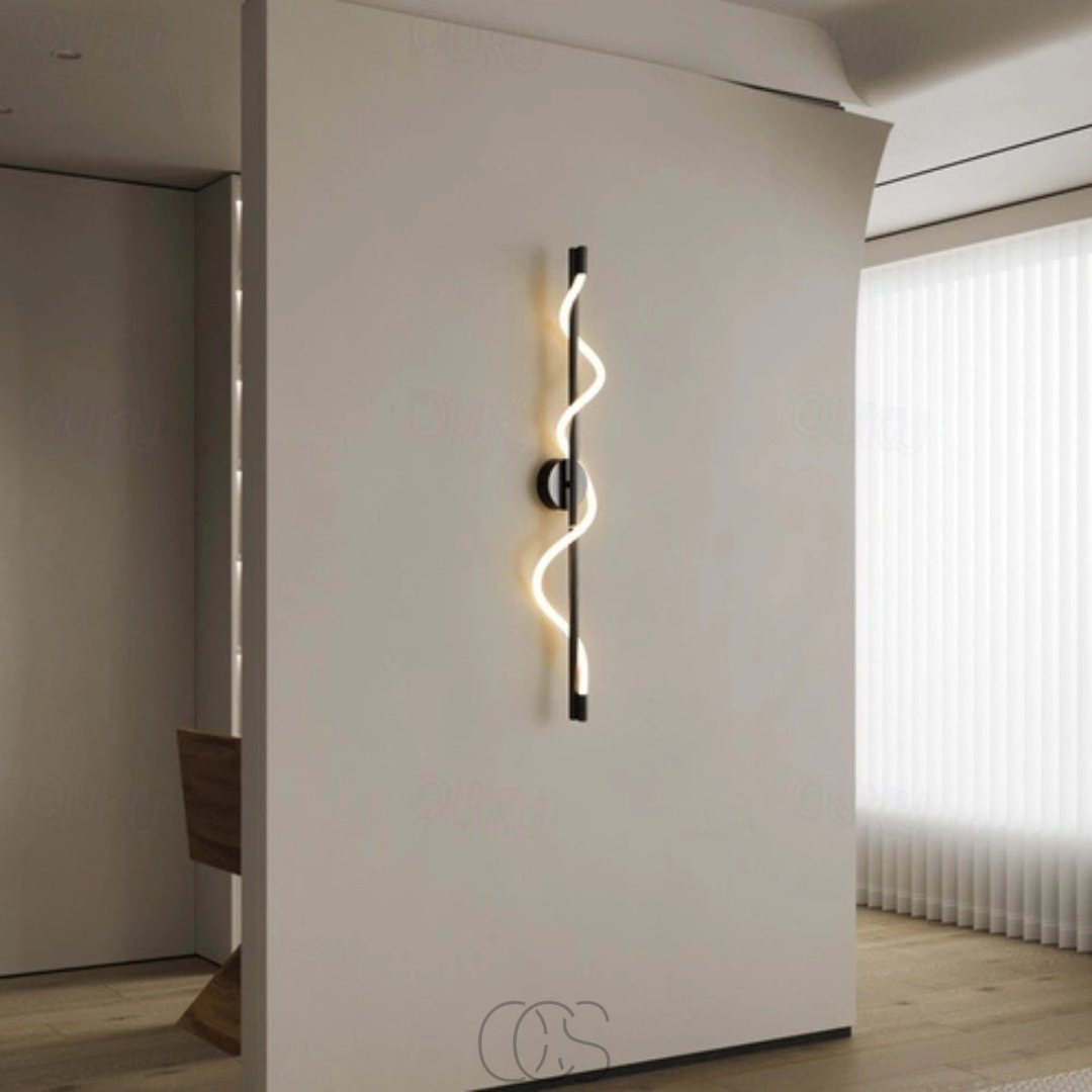 Lámpara de pared LED delgada - Aluminio negro | Orntli