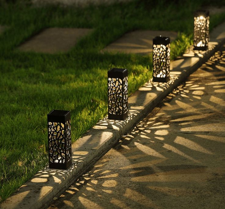 Poste de luz solar para jardín - Lámpara solar inalámbrica para exteriores | Orntli