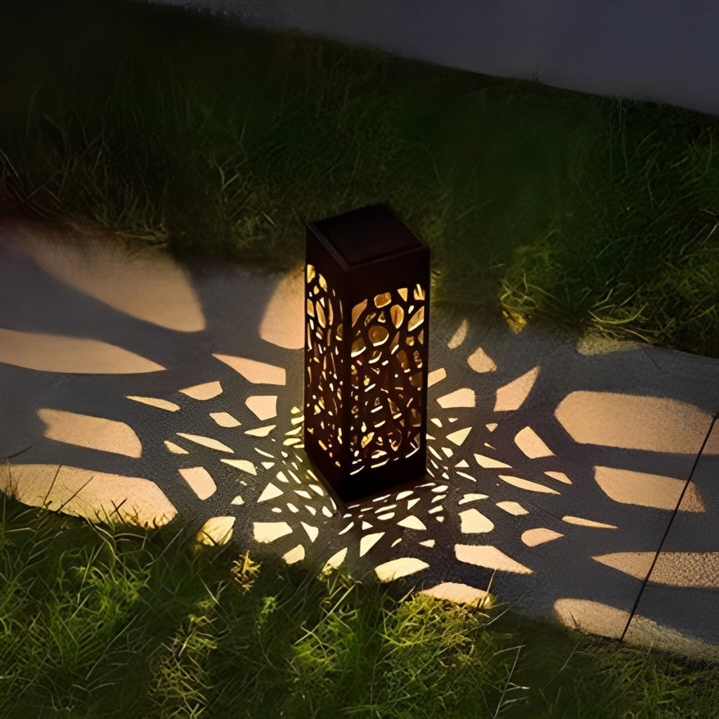 Poste de luz solar para jardín - Lámpara solar inalámbrica para exteriores | Orntli