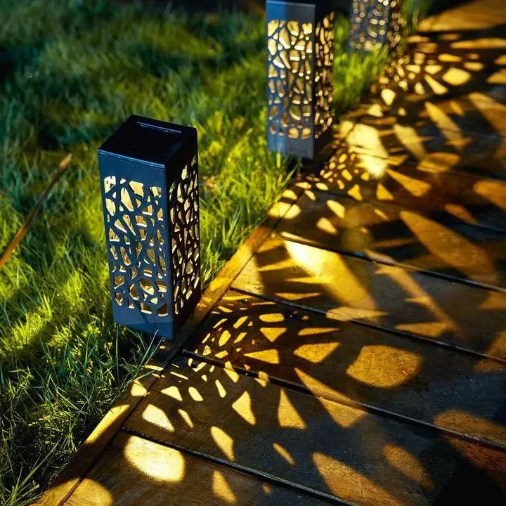Poste de luz solar para jardín - Lámpara solar inalámbrica para exteriores | Orntli