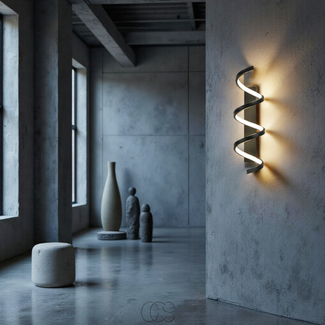 Spiralförmige LED-Wandlampe - Dimmbar | Orntli