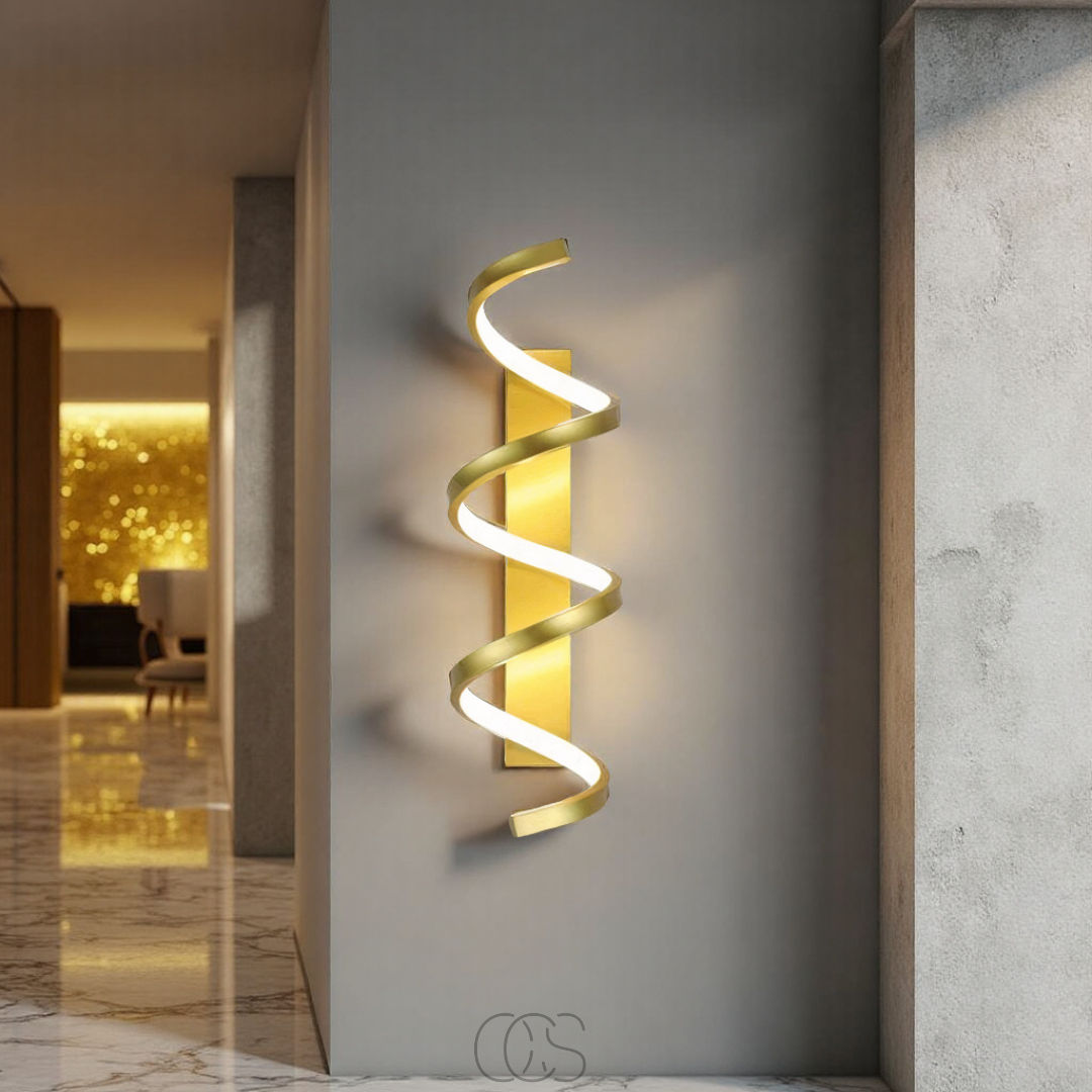 Spiralförmige LED-Wandlampe - Dimmbar | Orntli