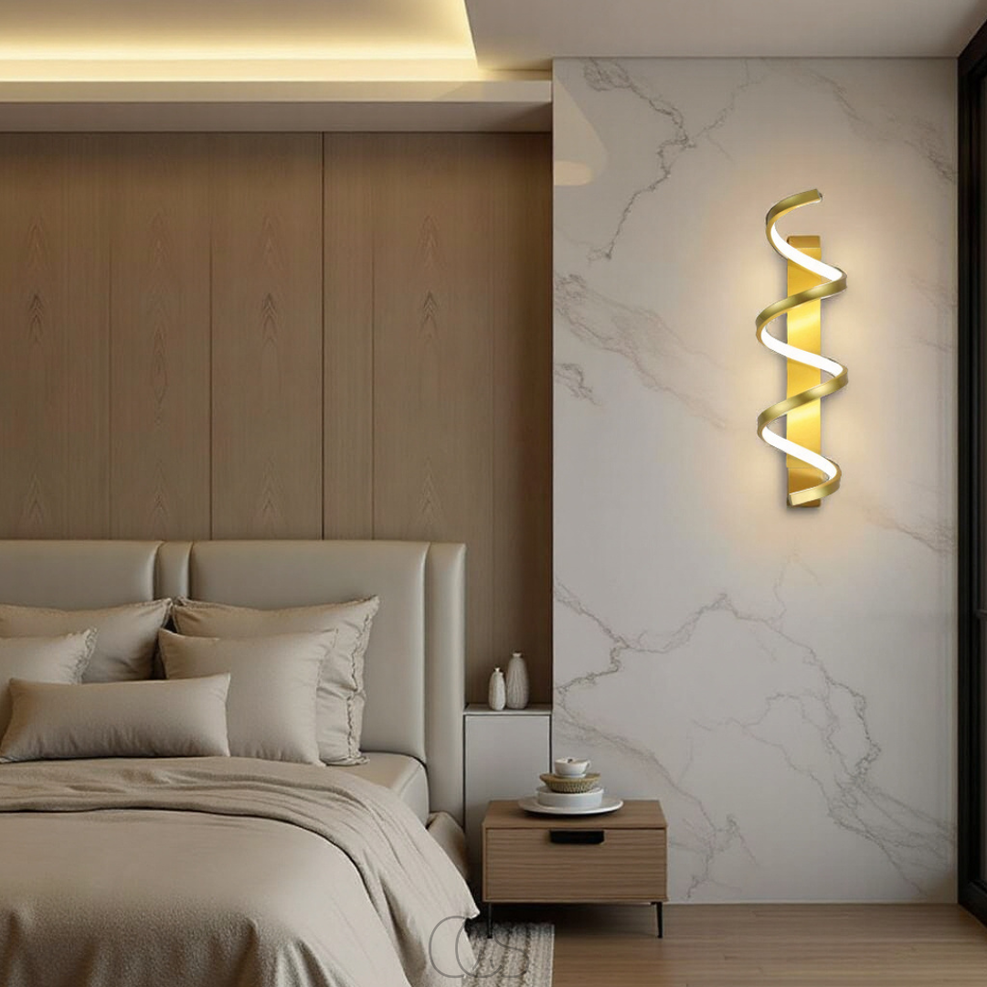 Spiralförmige LED-Wandlampe - Dimmbar | Orntli