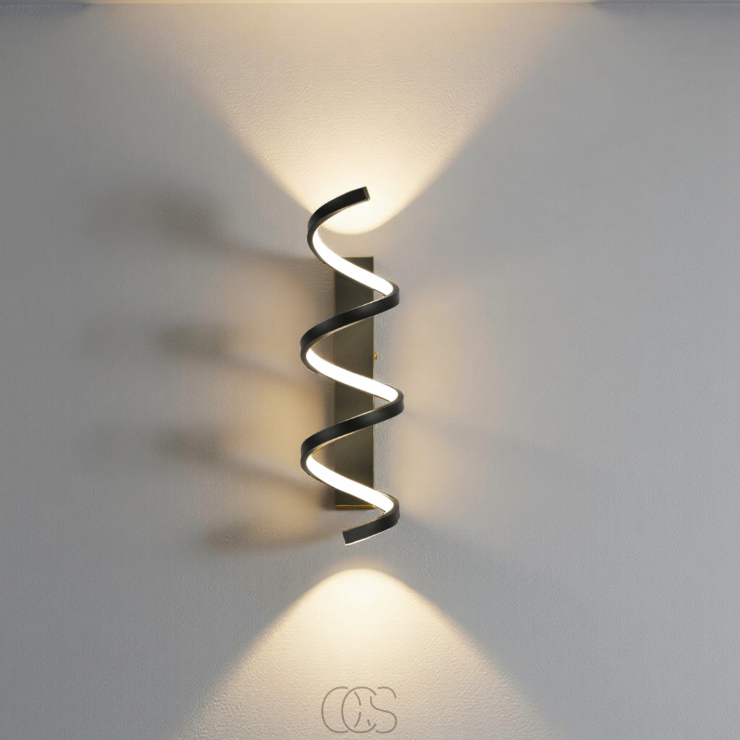 Spiralförmige LED-Wandlampe - Dimmbar | Orntli