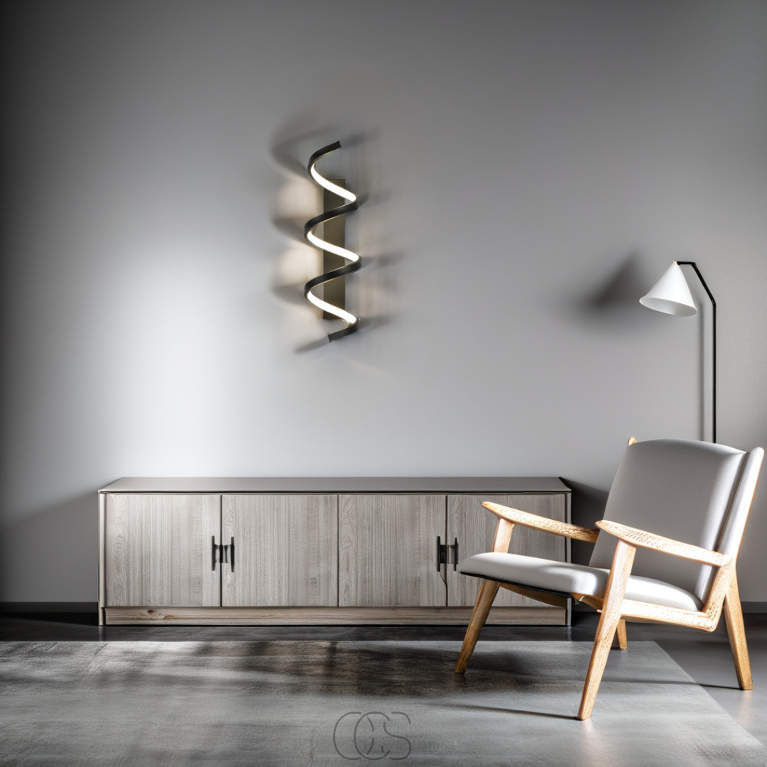 Spiralförmige LED-Wandlampe - Dimmbar | Orntli