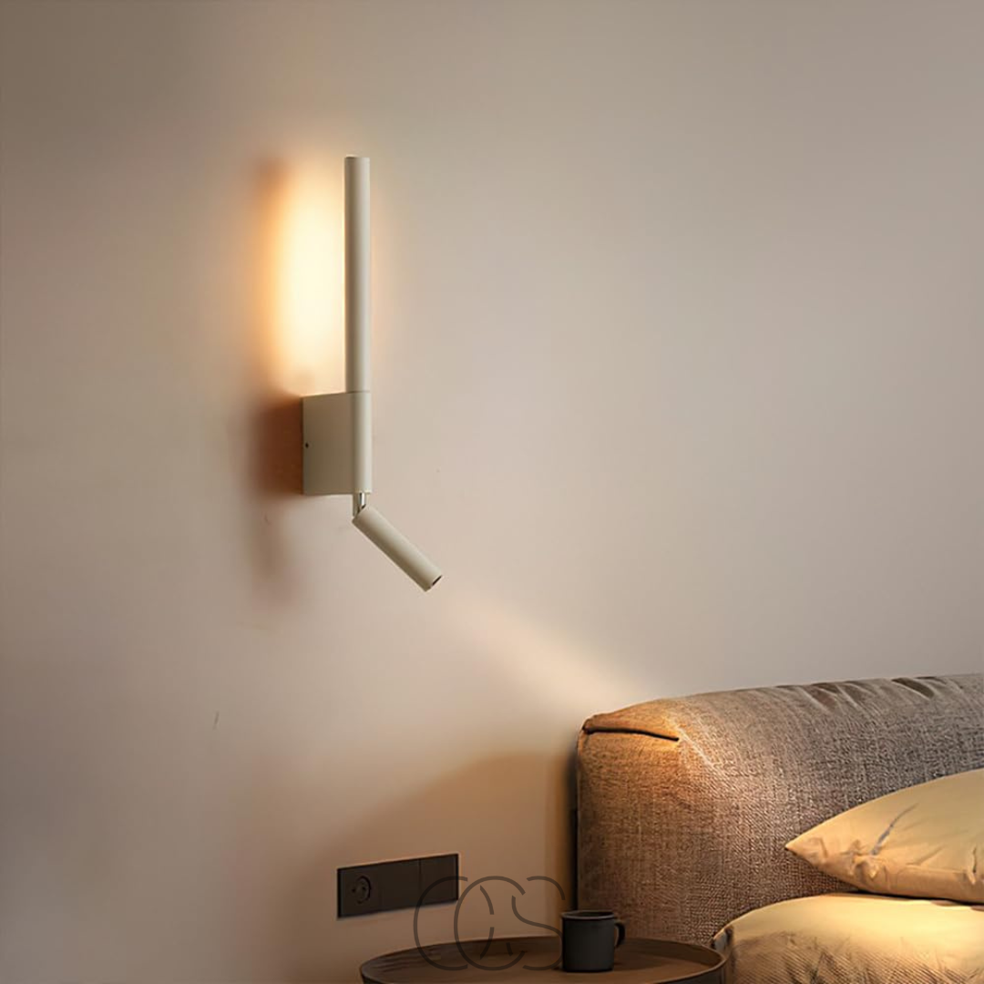 Stilvolle LED-Wandlampe mit Leselampe | Orntli