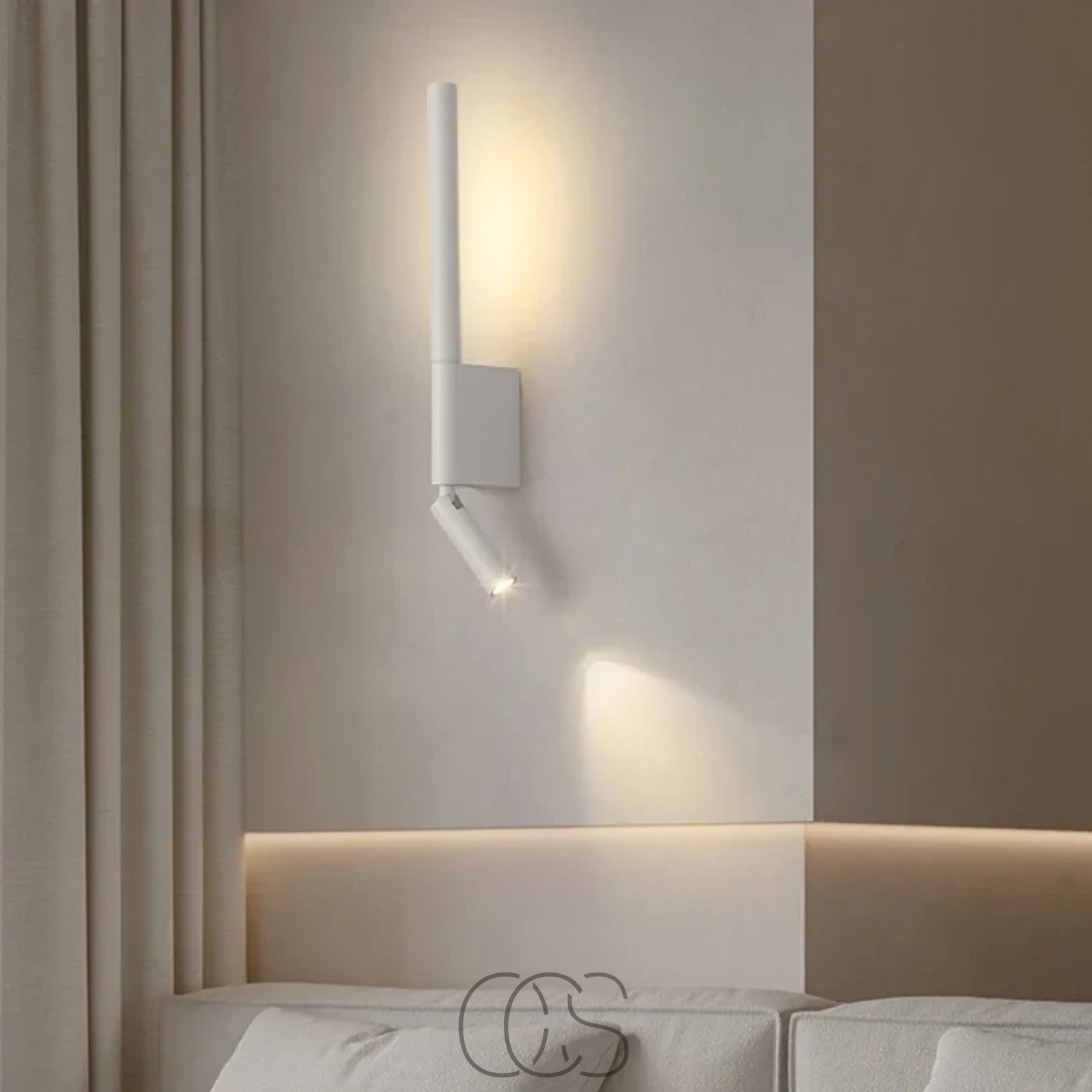 Stilvolle LED-Wandlampe mit Leselampe | Orntli