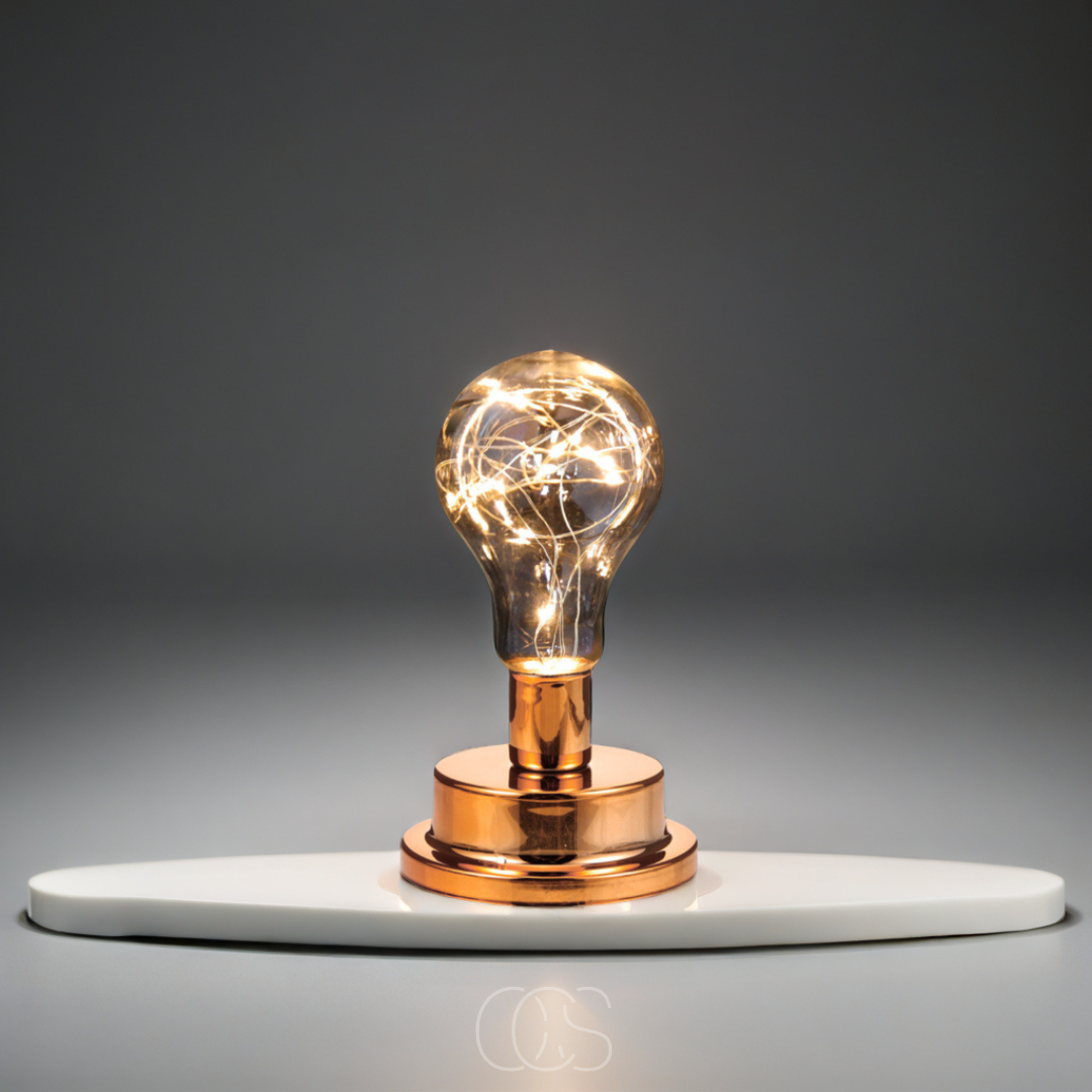 Lámpara de mesa con bombilla - Diseño industrial vintage | Orntli