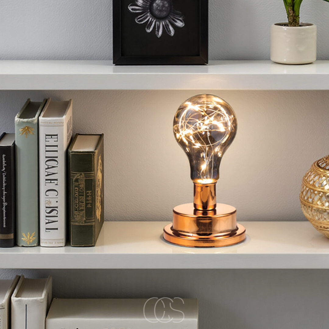 Lámpara de mesa con bombilla - Diseño industrial vintage | Orntli