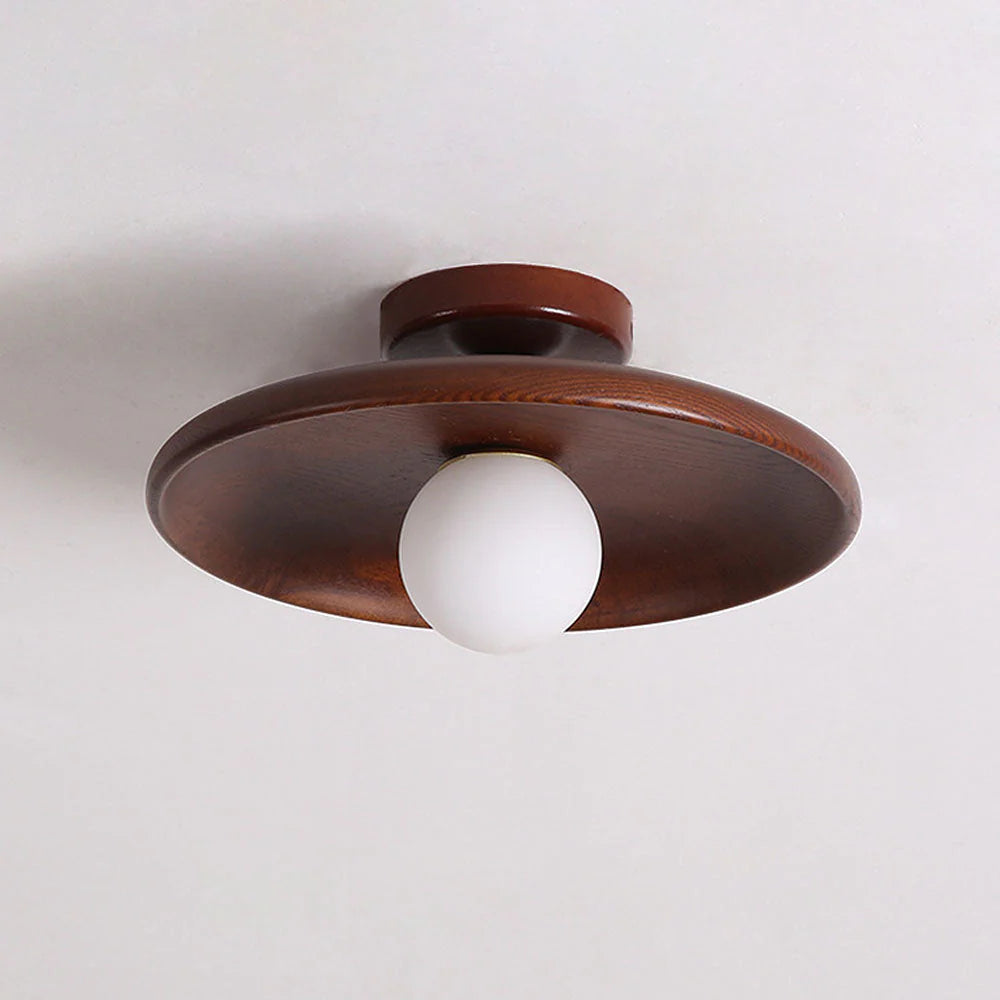 Lámpara de techo de nogal - Lámpara de techo de lujo de madera | Orntli