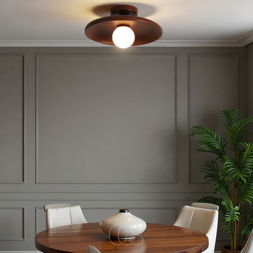Walnuss Deckenlampe - Luxus Deckenlampe Holz | Orntli