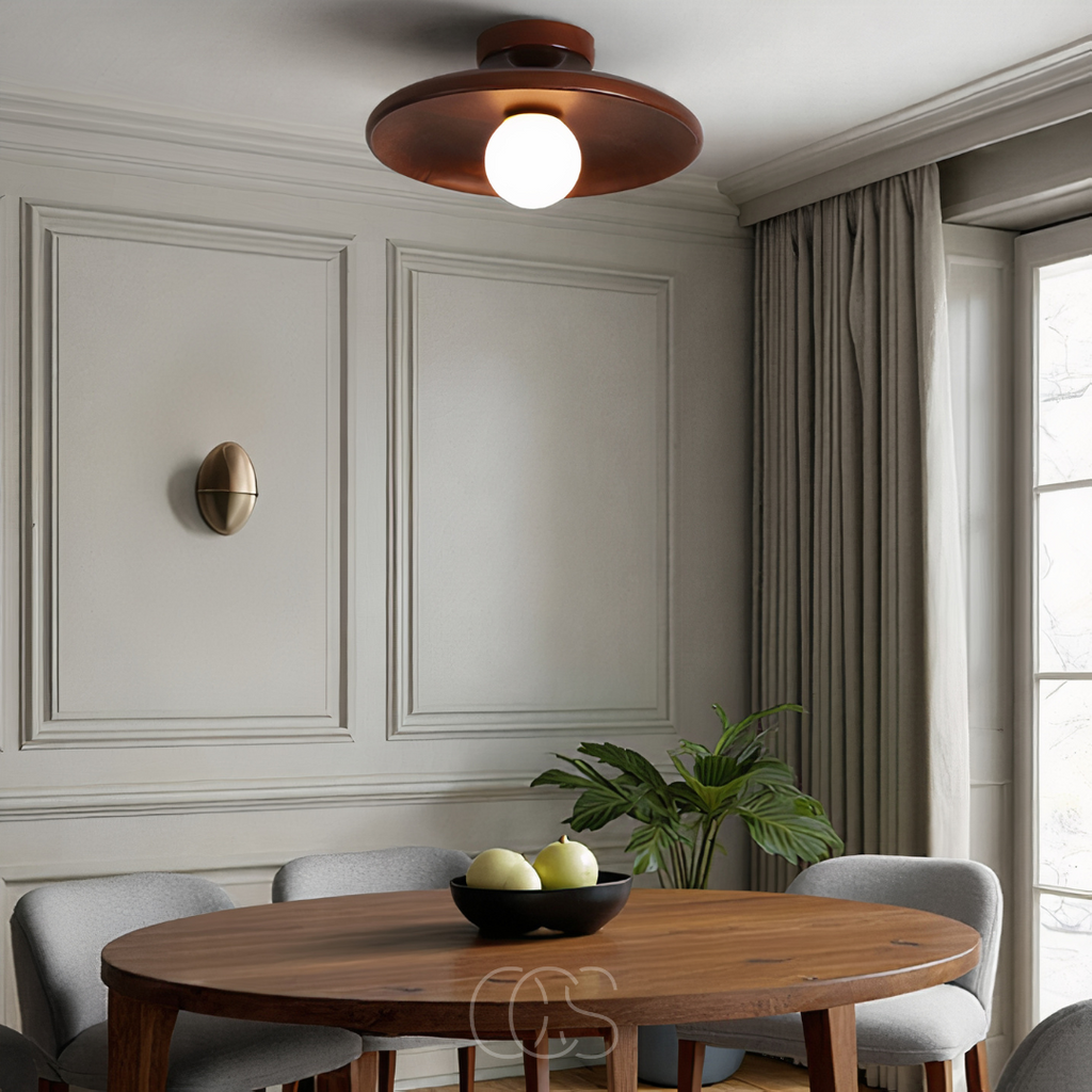 Walnuss Deckenlampe - Luxus Deckenlampe Holz | Orntli