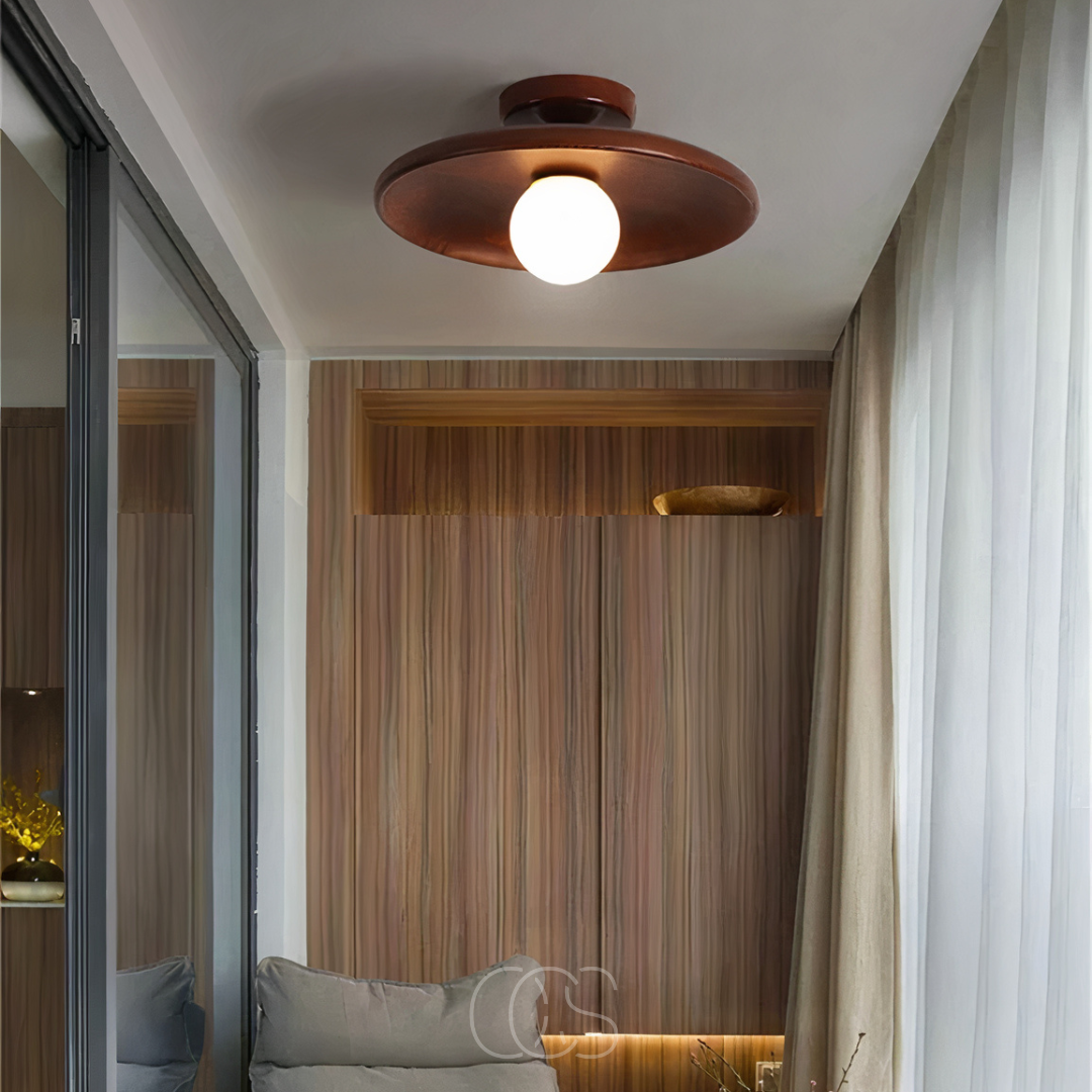 Walnuss Deckenlampe - Luxus Deckenlampe Holz | Orntli
