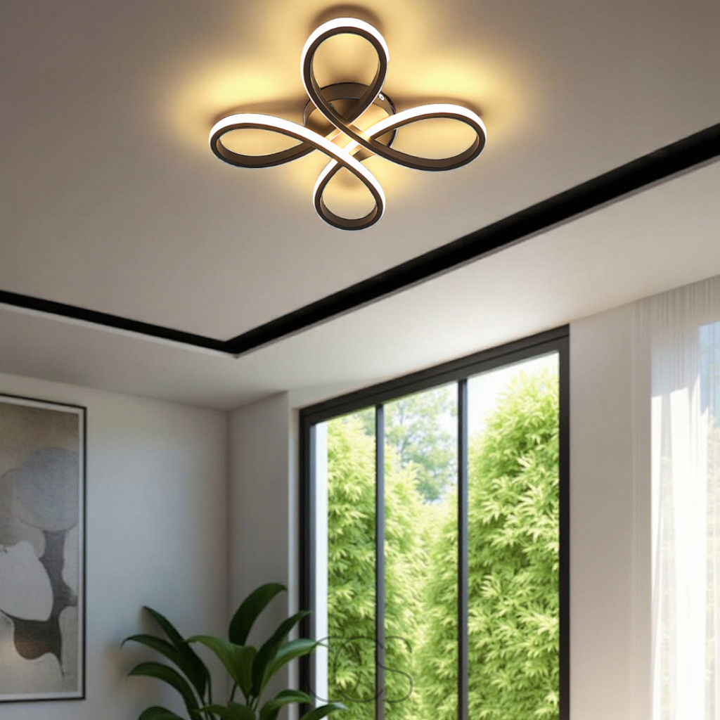 Orntli – Lámpara de techo LED Klaver – Diseño moderno con función de atenuación ambiental | Orntli