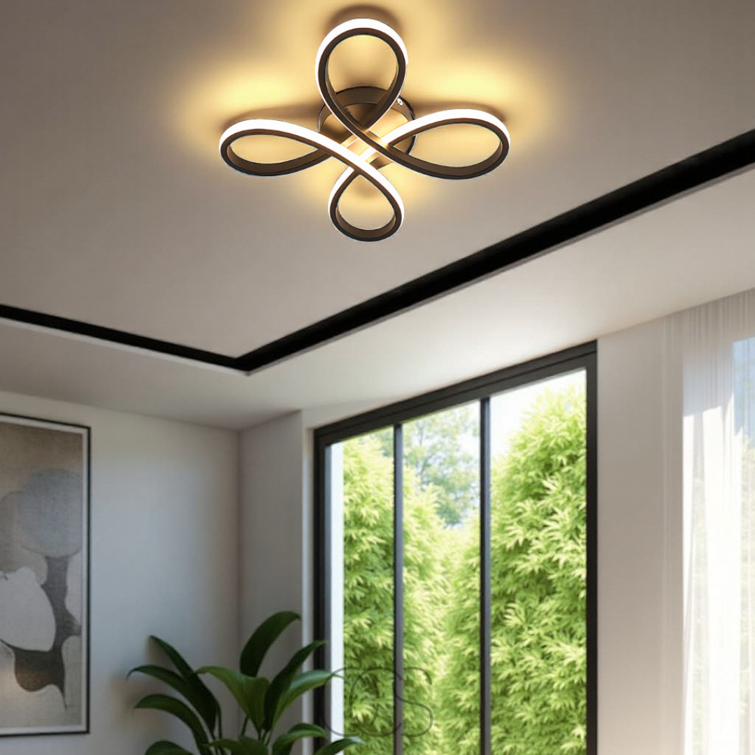 Orntli – Lámpara de techo LED Klaver – Diseño moderno con función de atenuación ambiental | Orntli
