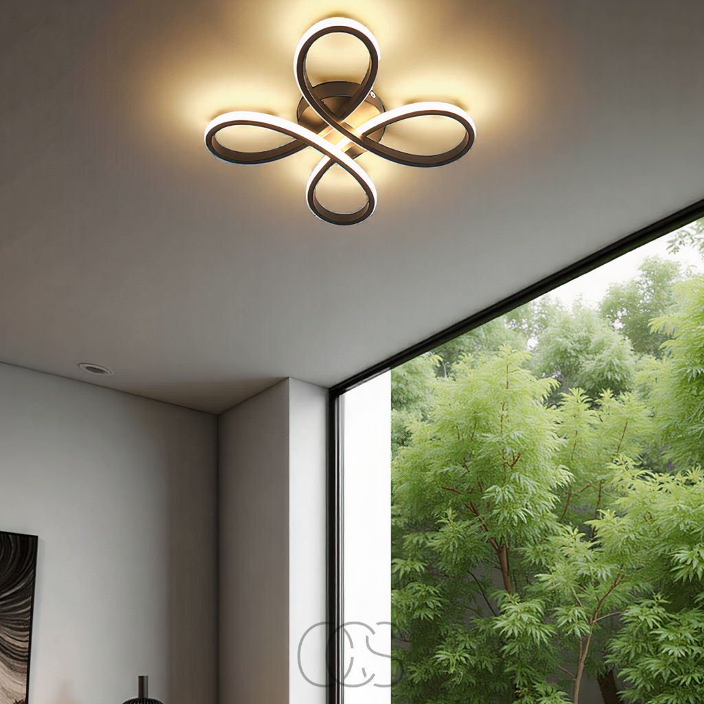 Orntli – Lámpara de techo LED Klaver – Diseño moderno con función de atenuación ambiental | Orntli