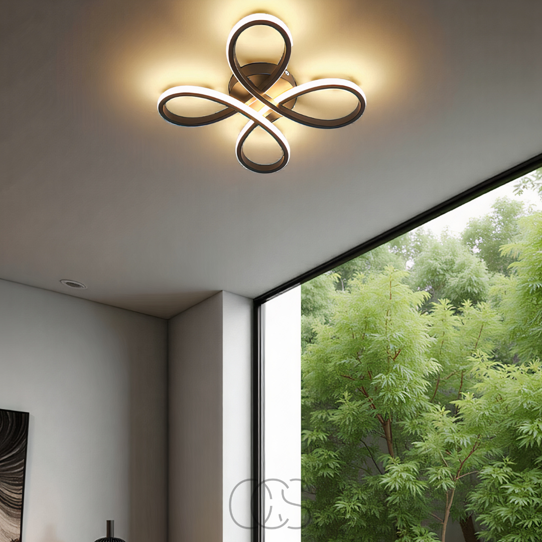 Orntli – Lámpara de techo LED Klaver – Diseño moderno con función de atenuación ambiental | Orntli
