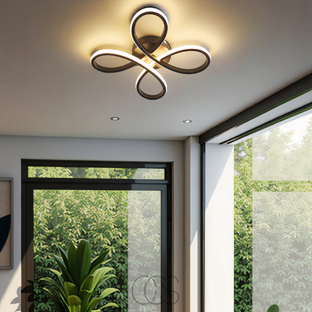 Orntli – Lámpara de techo LED Klaver – Diseño moderno con función de atenuación ambiental | Orntli