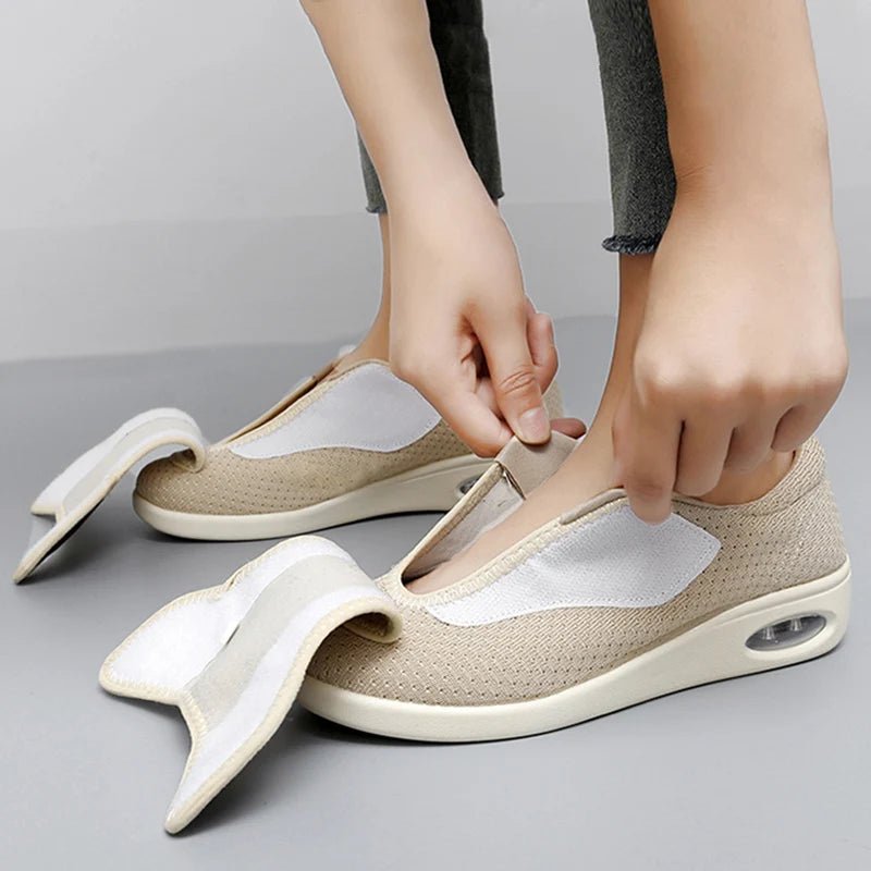 NovaStride Diabetic Walking Shoes for Wide Feet With Adjustable Orthopedic Support