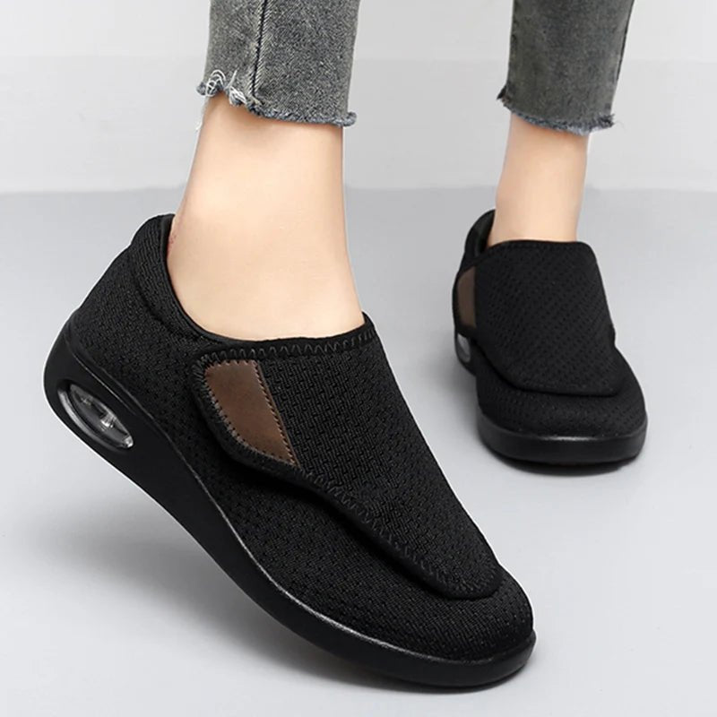 NovaStride Diabetic Walking Shoes for Wide Feet With Adjustable Orthopedic Support