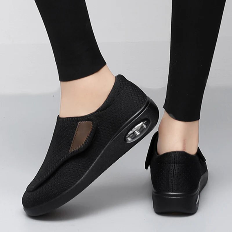 NovaStride Diabetic Walking Shoes for Wide Feet With Adjustable Orthopedic Support