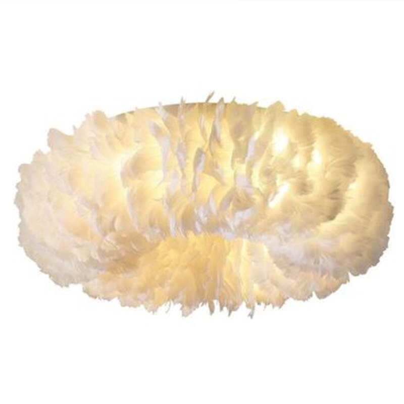 Candeeiro de teto Feather, LED branco quente, 40–70 cm, 4 cores