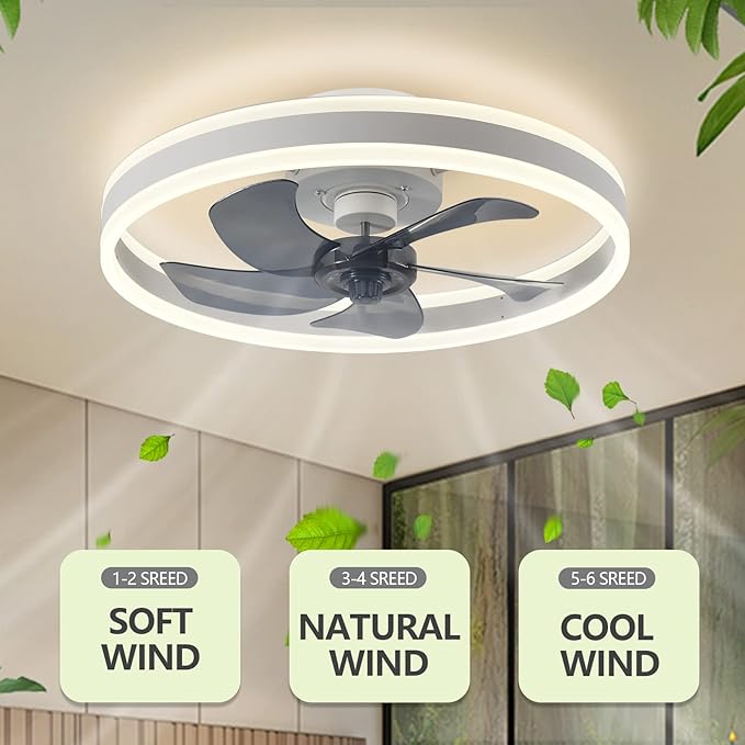 Lunara modern okos mennyezeti ventilátor távirányítós LED világítással