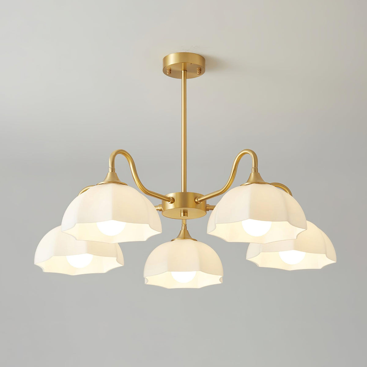 Octagonal Glass Bowl Chandelier - Lamp Outdoor