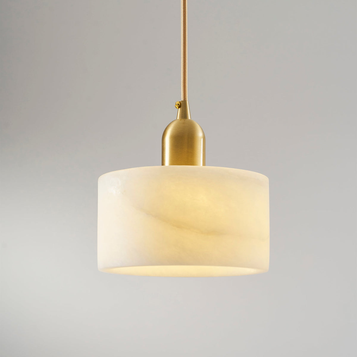 Odyssey cilindervormige hanglamp van massief albast