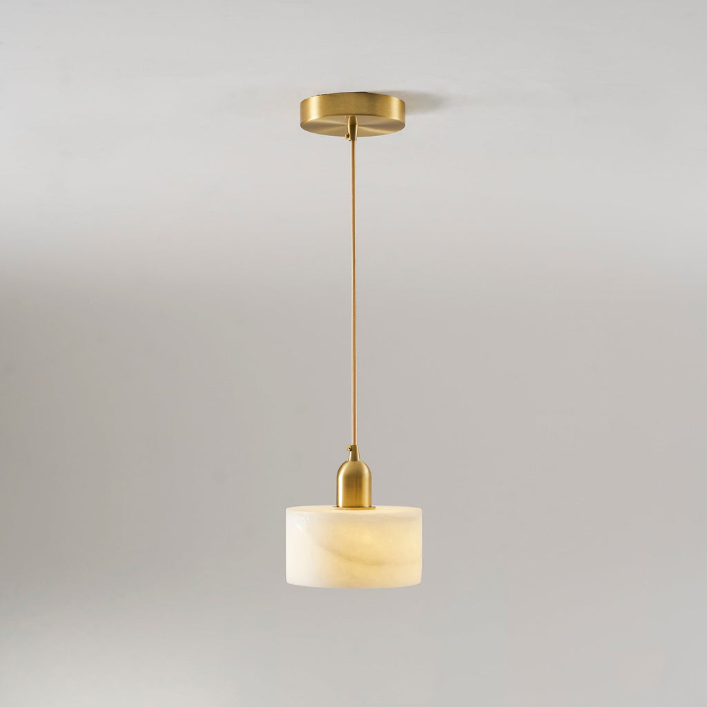 Odyssey cilindervormige hanglamp van massief albast
