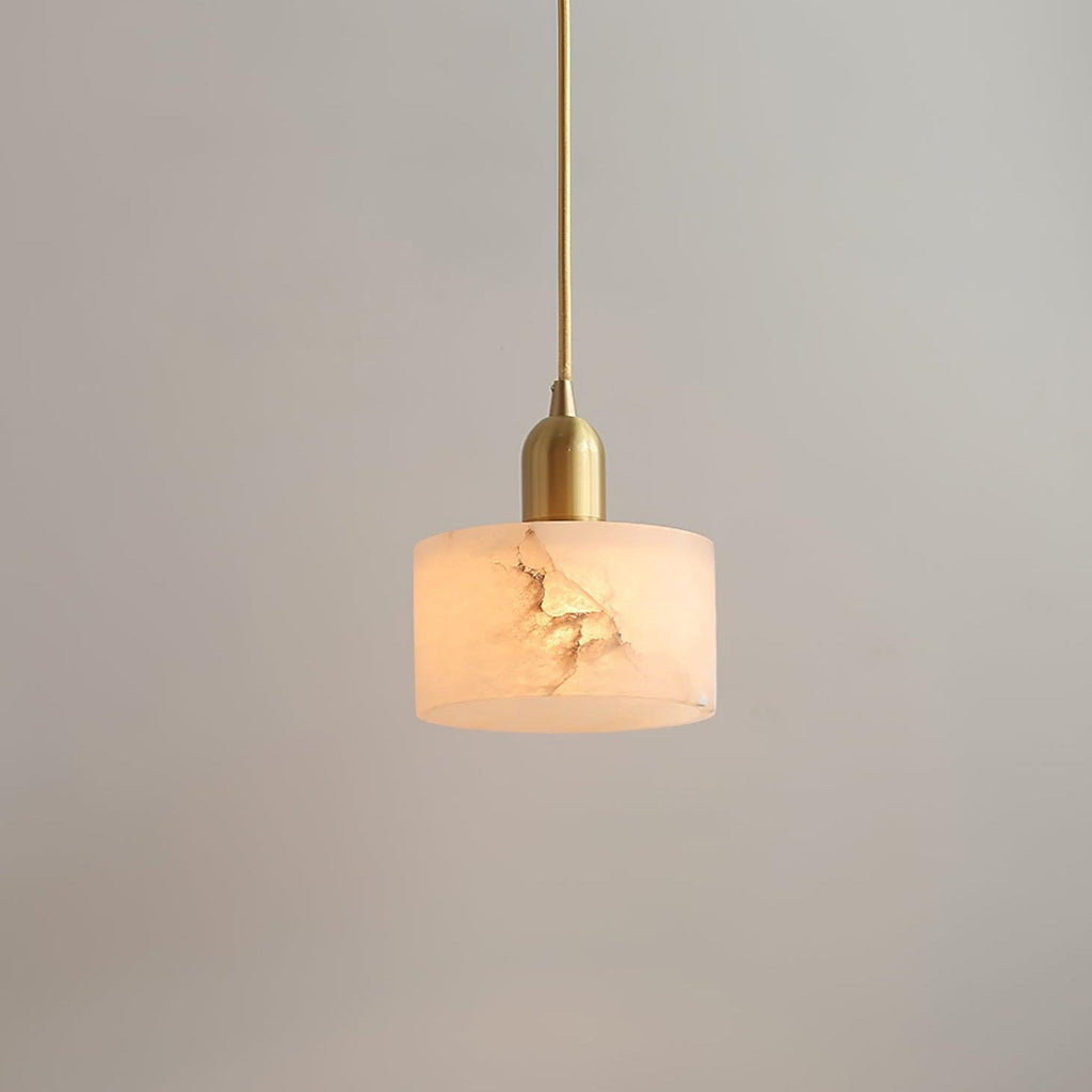 Odyssey cilindervormige hanglamp van massief albast