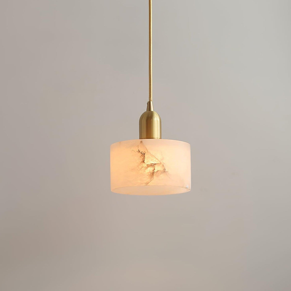 Odyssey cilindervormige hanglamp van massief albast
