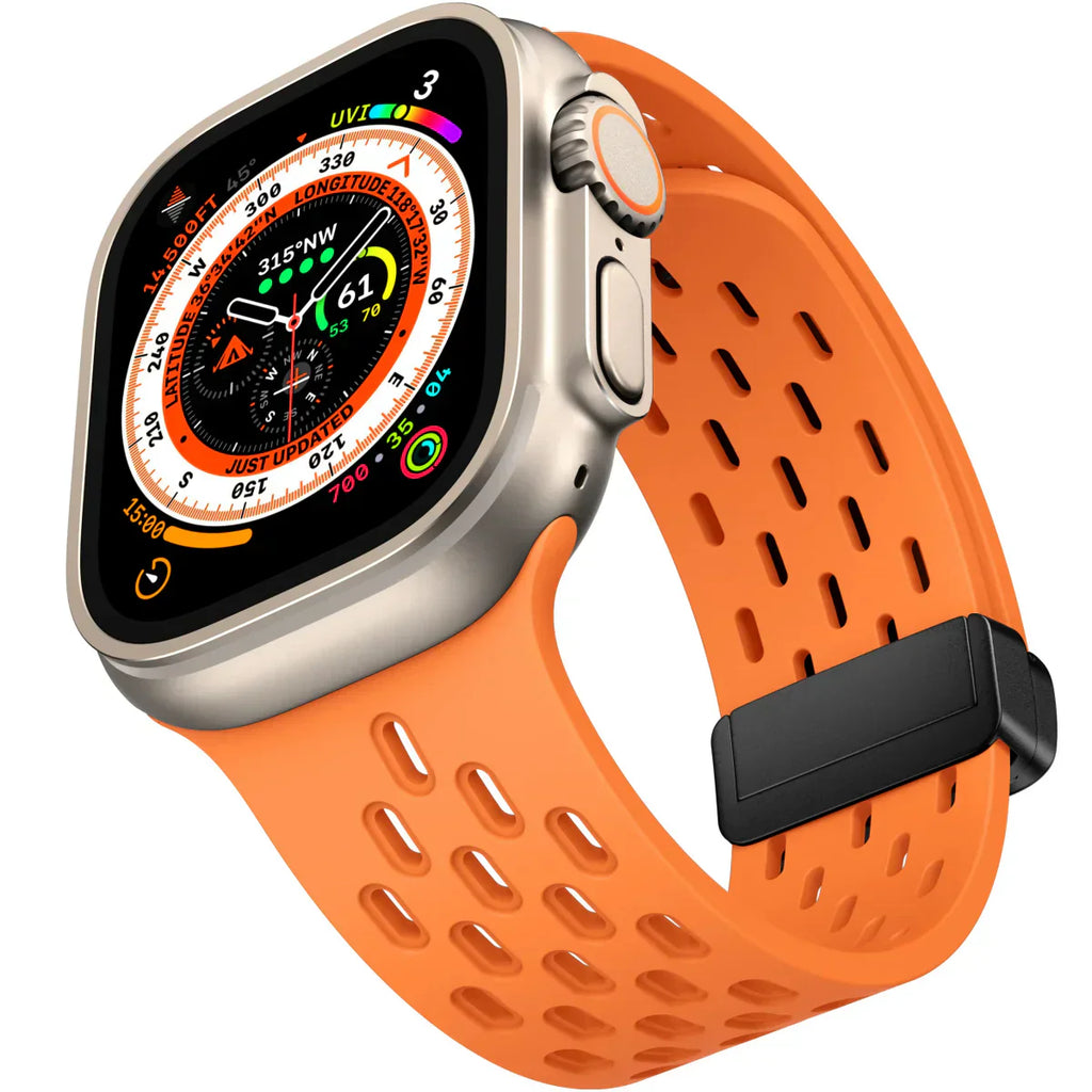Magnetický prodyšný silikonový pásek pro Apple Watch
