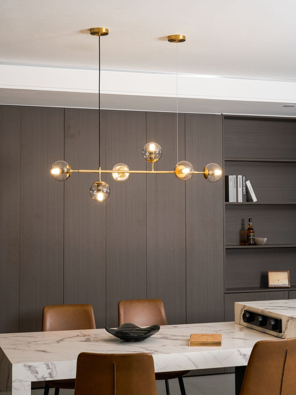 Minimalistische modulaire bolvormige kroonluchter