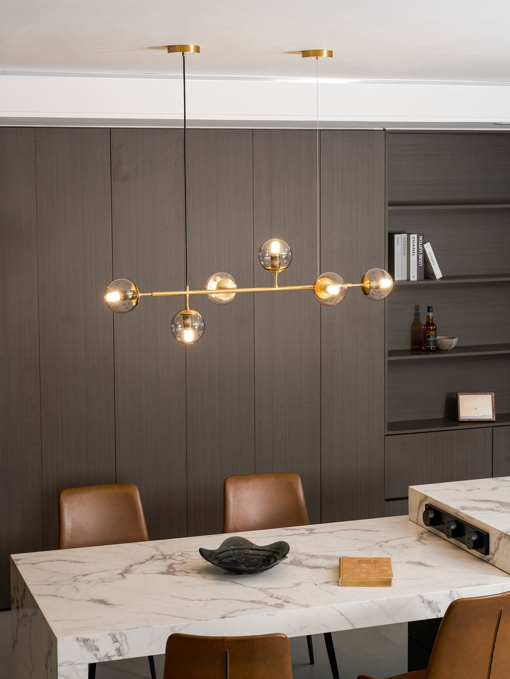 Minimalistische modulaire bolvormige kroonluchter