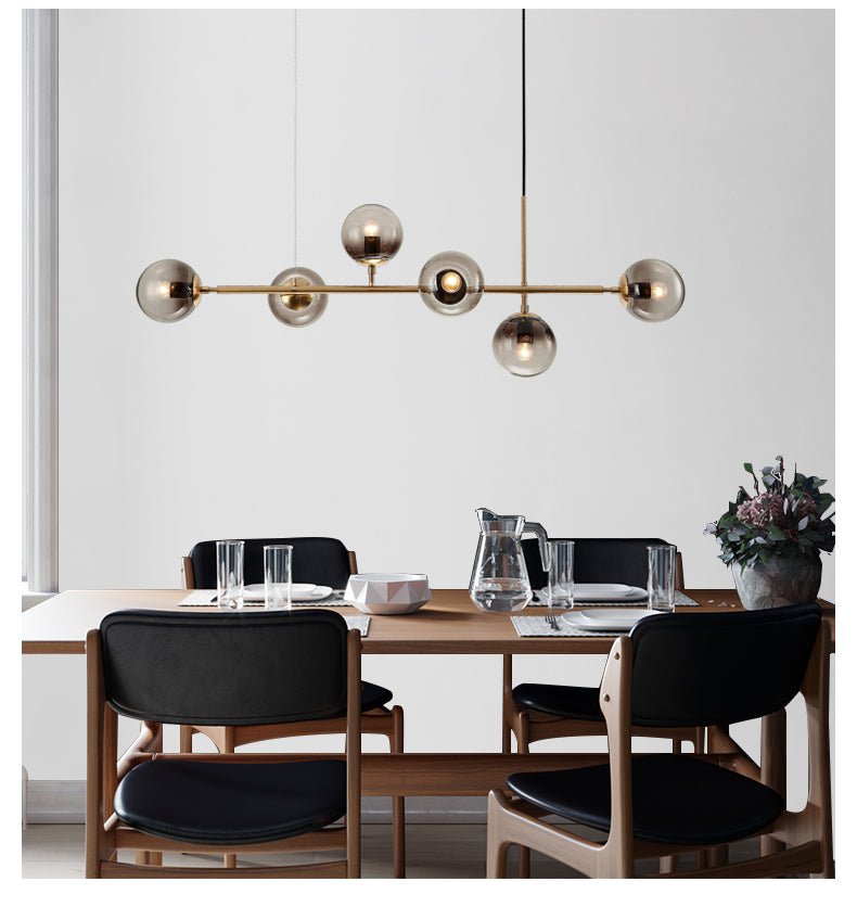 Minimalistische modulaire bolvormige kroonluchter