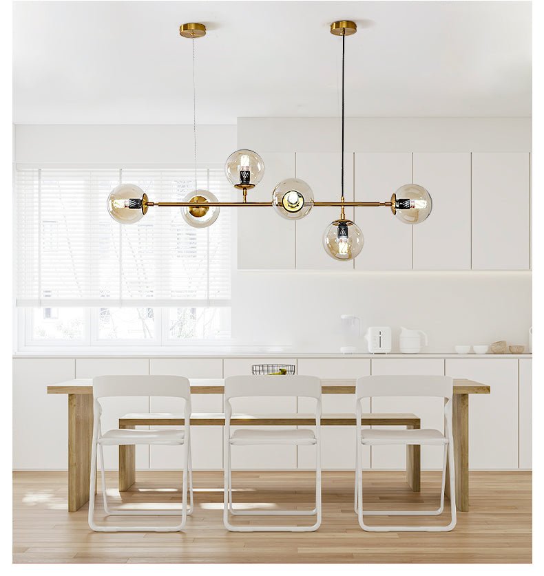 Minimalistische modulaire bolvormige kroonluchter