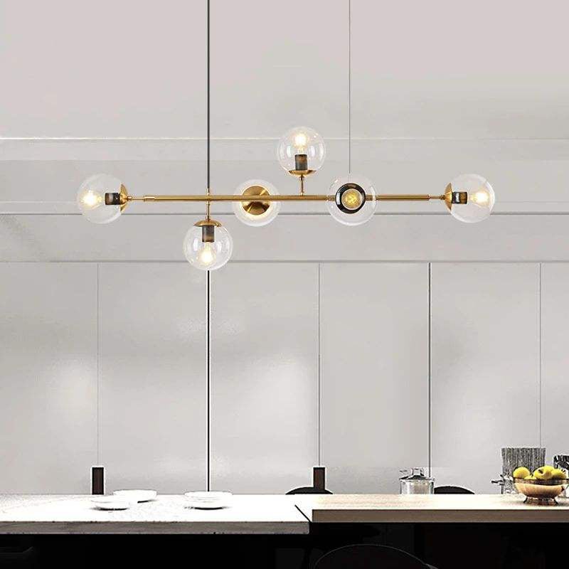 Minimalistische modulaire bolvormige kroonluchter