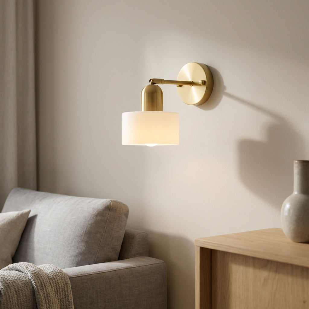 Nástěnná skleněná lampa Oriva - grafický tvar, jemné ambientní světlo