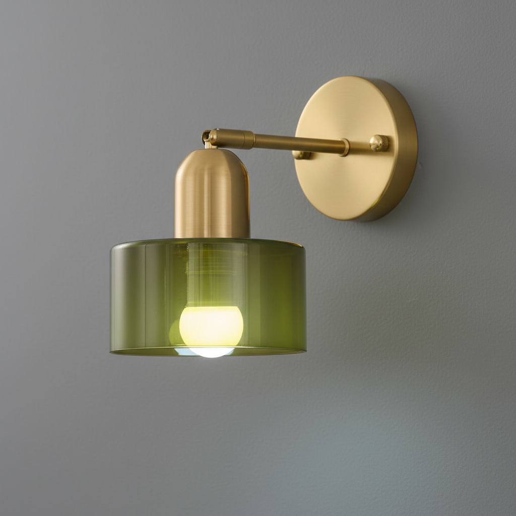 Nástěnná skleněná lampa Oriva - grafický tvar, jemné ambientní světlo
