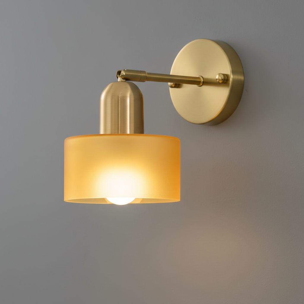 Nástěnná skleněná lampa Oriva - grafický tvar, jemné ambientní světlo