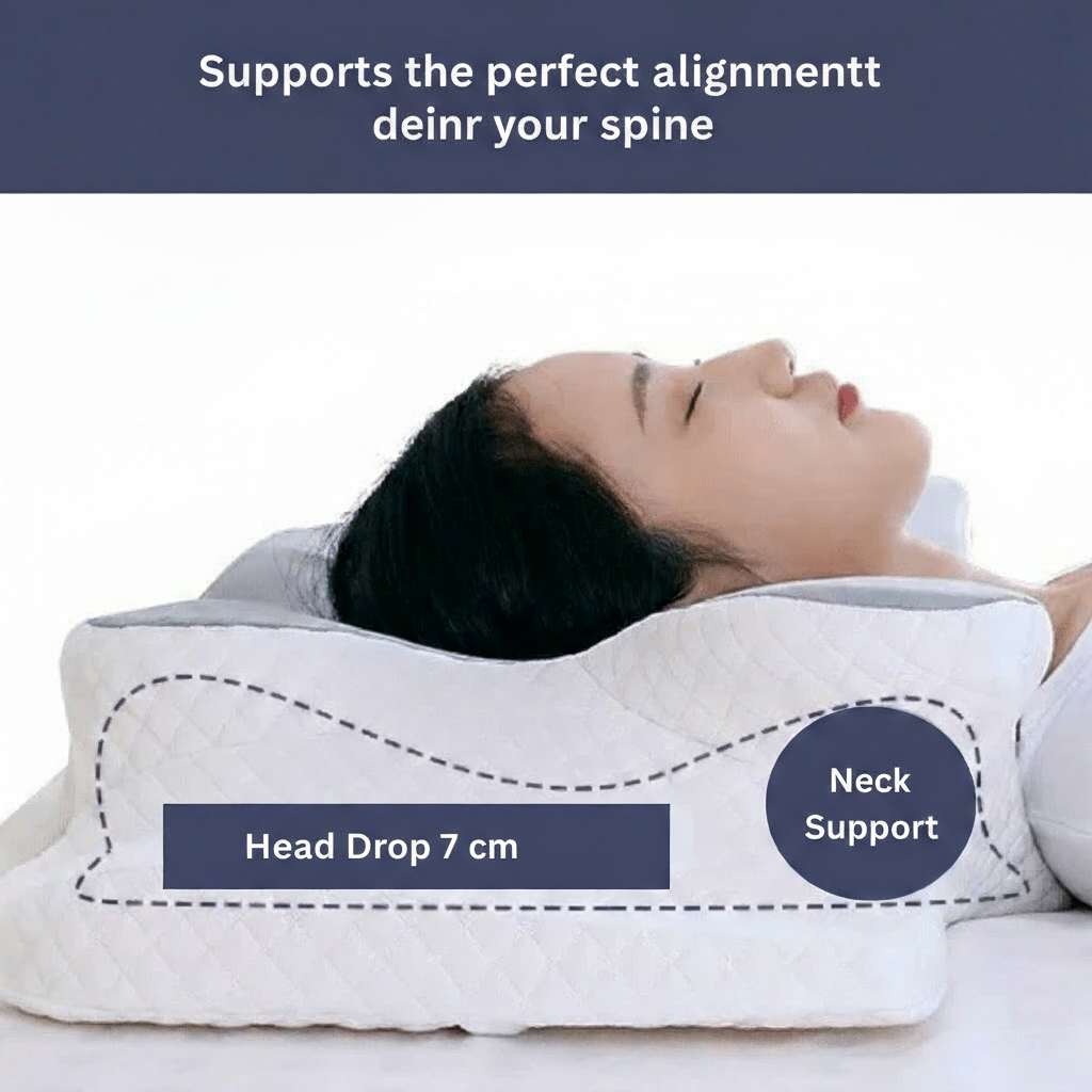 NovaRest Orthopaedic Memory Foam Pillow For Neck And Shoulder Pain Relief