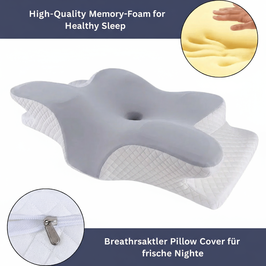 NovaRest Orthopaedic Memory Foam Pillow For Neck And Shoulder Pain Relief